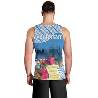 Personalized Guatemala Independence Day Men Tank Top With Tropical Flower - Wonder Print Shop