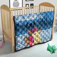 Personalized Guatemala Independence Day Quilt With Tropical Flower - Wonder Print Shop