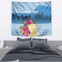 Personalized Guatemala Independence Day Tapestry With Tropical Flower - Wonder Print Shop