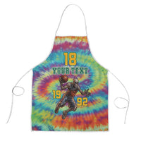 Custom Lithuania Basketball Skeleton 1992 Apron Tie Dye Pattern - Wonder Print Shop