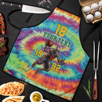 Custom Lithuania Basketball Skeleton 1992 Apron Tie Dye Pattern - Wonder Print Shop