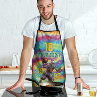 Custom Lithuania Basketball Skeleton 1992 Apron Tie Dye Pattern - Wonder Print Shop