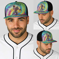 Lithuania Basketball Skeleton 1992 Baseball Net Cap Tie Dye Pattern - Wonder Print Shop