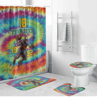 Custom Lithuania Basketball Skeleton 1992 Bathroom Set Tie Dye Pattern - Wonder Print Shop