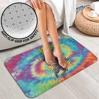 Custom Lithuania Basketball Skeleton 1992 Bathroom Set Tie Dye Pattern - Wonder Print Shop