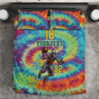 Custom Lithuania Basketball Skeleton 1992 Bedding Set Tie Dye Pattern - Wonder Print Shop