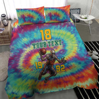 Custom Lithuania Basketball Skeleton 1992 Bedding Set Tie Dye Pattern - Wonder Print Shop