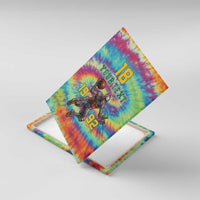 Custom Lithuania Basketball Skeleton 1992 Canvas Wall Art Tie Dye Pattern - Wonder Print Shop