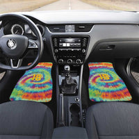 Custom Lithuania Basketball Skeleton 1992 Car Mats Tie Dye Pattern - Wonder Print Shop