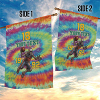 Custom Lithuania Basketball Skeleton 1992 Garden Flag Tie Dye Pattern - Wonder Print Shop