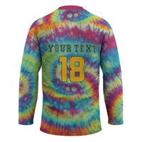 Custom Lithuania Basketball Skeleton 1992 Hockey Jersey Tie Dye Pattern - Wonder Print Shop