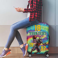 Custom Lithuania Basketball Skeleton 1992 Luggage Cover Tie Dye Pattern - Wonder Print Shop