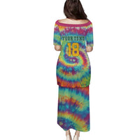 Custom Lithuania Basketball Skeleton 1992 Puletasi Tie Dye Pattern - Wonder Print Shop