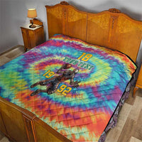 Custom Lithuania Basketball Skeleton 1992 Quilt Tie Dye Pattern - Wonder Print Shop