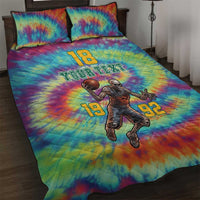 Custom Lithuania Basketball Skeleton 1992 Quilt Bed Set Tie Dye Pattern - Wonder Print Shop