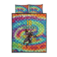 Custom Lithuania Basketball Skeleton 1992 Quilt Bed Set Tie Dye Pattern - Wonder Print Shop