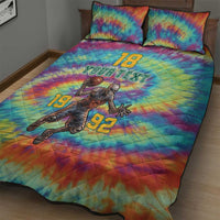 Custom Lithuania Basketball Skeleton 1992 Quilt Bed Set Tie Dye Pattern - Wonder Print Shop