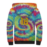 Custom Lithuania Basketball Skeleton 1992 Sherpa Hoodie Tie Dye Pattern - Wonder Print Shop