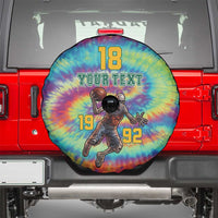 Custom Lithuania Basketball Skeleton 1992 Spare Tire Cover Tie Dye Pattern - Wonder Print Shop