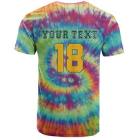 Custom Lithuania Basketball Skeleton 1992 T Shirt Tie Dye Pattern - Wonder Print Shop