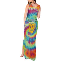 Custom Lithuania Basketball Skeleton 1992 Tank Maxi Dress Tie Dye Pattern - Wonder Print Shop