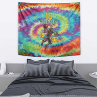 Custom Lithuania Basketball Skeleton 1992 Tapestry Tie Dye Pattern - Wonder Print Shop