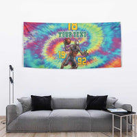 Custom Lithuania Basketball Skeleton 1992 Tapestry Tie Dye Pattern - Wonder Print Shop