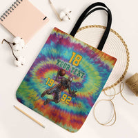 Custom Lithuania Basketball Skeleton 1992 Tote Bag Tie Dye Pattern - Wonder Print Shop
