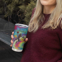 Custom Lithuania Basketball Skeleton 1992 Tumbler Cup Tie Dye Pattern - Wonder Print Shop