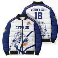 Cyprus Basketball Custom Bomber Puffer Jacket Go Champion - Wonder Print Shop