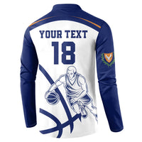 Cyprus Basketball Custom Button Sweatshirt Go Champion - Wonder Print Shop