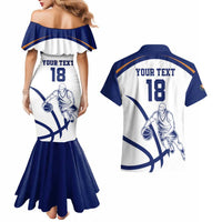 Cyprus Basketball Custom Couples Matching Mermaid Dress and Hawaiian Shirt Go Champion - Wonder Print Shop