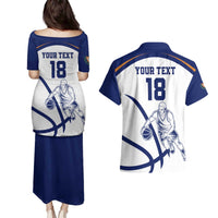 Cyprus Basketball Custom Couples Matching Puletasi and Hawaiian Shirt Go Champion - Wonder Print Shop