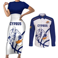 Cyprus Basketball Custom Couples Matching Short Sleeve Bodycon Dress and Long Sleeve Button Shirt Go Champion - Wonder Print Shop