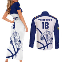Cyprus Basketball Custom Couples Matching Short Sleeve Bodycon Dress and Long Sleeve Button Shirt Go Champion - Wonder Print Shop