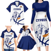 Cyprus Basketball Custom Family Matching Long Sleeve Bodycon Dress and Hawaiian Shirt Go Champion - Wonder Print Shop