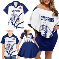 Cyprus Basketball Custom Family Matching Off Shoulder Short Dress and Hawaiian Shirt Go Champion - Wonder Print Shop