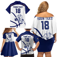 Cyprus Basketball Custom Family Matching Off Shoulder Short Dress and Hawaiian Shirt Go Champion - Wonder Print Shop