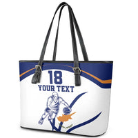 Cyprus Basketball Custom Leather Tote Bag Go Champion - Wonder Print Shop