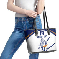 Cyprus Basketball Custom Leather Tote Bag Go Champion - Wonder Print Shop