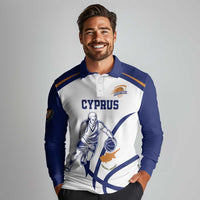 Cyprus Basketball Custom Long Sleeve Polo Shirt Go Champion - Wonder Print Shop