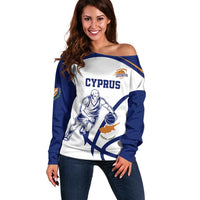 Cyprus Basketball Custom Off Shoulder Sweater Go Champion - Wonder Print Shop