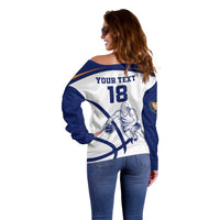 Cyprus Basketball Custom Off Shoulder Sweater Go Champion - Wonder Print Shop