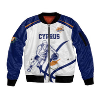 Cyprus Basketball Custom Sleeve Zip Bomber Jacket Go Champion - Wonder Print Shop