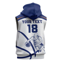 Cyprus Basketball Custom Sleeveless Zip Hoodie Go Champion - Wonder Print Shop