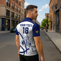 Cyprus Basketball Custom Zipper Polo Shirt Go Champion - Wonder Print Shop