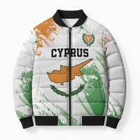 Custom Cyprus Bomber Puffer Jacket Sporty Style - Wonder Print Shop
