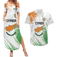 Custom Cyprus Couples Matching Summer Maxi Dress and Hawaiian Shirt Sporty Style - Wonder Print Shop