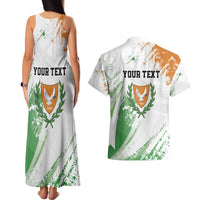 Custom Cyprus Couples Matching Tank Maxi Dress and Hawaiian Shirt Sporty Style - Wonder Print Shop