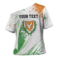 Custom Cyprus Cross Shoulder Shirt Sporty Style - Wonder Print Shop